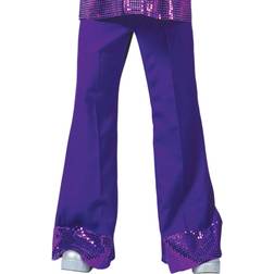 Funny Fashion Men Purple Disco Pants