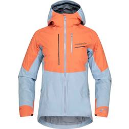 Norrøna Women's Senja GORE-TEX Active Jacket, XS, Flamingo/Blue Fog