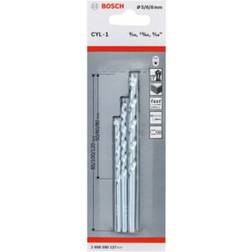 Bosch CYL-1 2608590127 Sten-spiralbor-sæt 3 dele 5 mm, 6 mm, 8 mm 1 Set