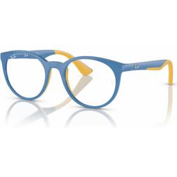 Ray-Ban Children Rb1628 Kids Bio-based Light Blue On Yellow Demo Lens Lenses Polarized 46-17