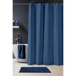 Douceur D Interieur Indigo Microfibre Shower Curtain 180 x 200 cm
