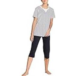 Calida Damer Midsummer Dreams pyjamas-set, mörk Lapis blå normal