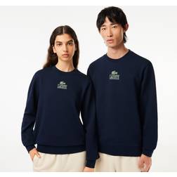 Lacoste Signature Print Jogger Sweatshirt Navy Blue