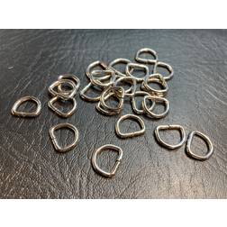 Diverse D-ring mm Sølv