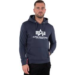 Alpha Industries Basic Hoodie - Marin/Rød/Naturhvid