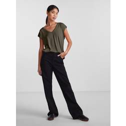 Pieces Women's T-shirt - Khaki