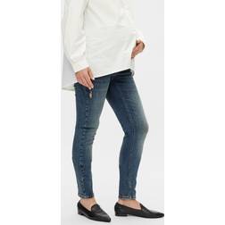 Mamalicious Mlsavanna Graviditetsjeans - Blue Denim/Grå