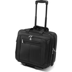 Executive Laptop Roller Bag Wheeled Pilot Case Briefcase Overnight & Laptop Compartment