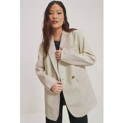 JJXX Jjxx Jxmary Faux Leather Blazer - Seed Pearl