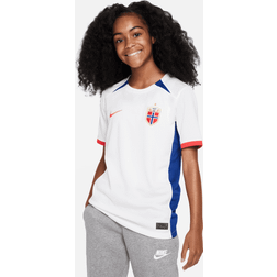 Nike Norwegen 2023 Stadium Away Dri-FIT Fußballtrikot für ältere Kinder Weiß