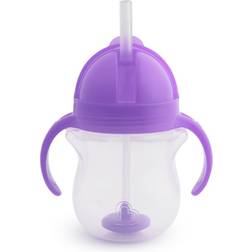 Munchkin Click Lock Tip & Sip taza con pajita con peso Purple 6 m 207 ml