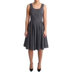 Dolce & Gabbana Black Polka Cotton A-Line Dress IT38