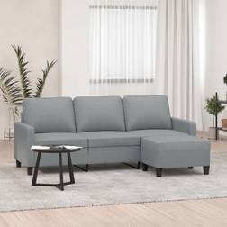 vidaXL a 3 Posti con Poggiapiedi 180 cm Divano