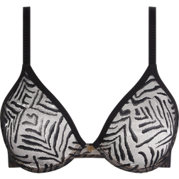 Chantelle Graphic Allure Full Cup Bra with Moulded Cups Black