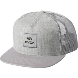 RVCA Men's Heathered Gray All the Way Trucker Snapback Hat