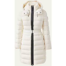 Mackage Ashley Quilted Nylon-Blend Down Coat Cream