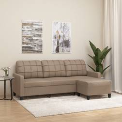 vidaXL 3-Seat Cappuccino Sofa 198cm 3-Sitzer