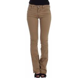 Costume National Beige Straight Leg Denim Pants Stretch Jeans