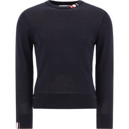 Thom Browne Intarsia Stripe Crew Knit - Navy