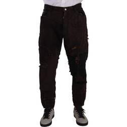 Dolce & Gabbana Distressed Denim Jeans Brun