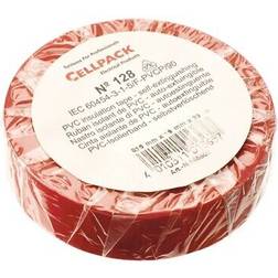 CellPack Isoleringsbånd No. 128 Rød 25 m x 19 mm