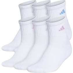 Adidas Pair Quarter Socks Womens, 5-10, White White