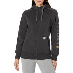 Ariat Women's Rebar All-Weather FZ Plus Hoodie Charcoal, 2X Women's Athletic Jackets at Academy Sports