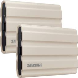 Samsung SAMSUNG MU-PE1T0K/AM T7 Shield Portable Solid State Drive 1TB 2022 Beige 2-Pack