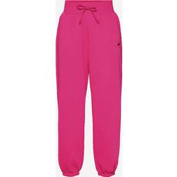 NIKE Sportswear Phoenix Fleece Women's High-Waisted Oversized Tracksuit Bottoms - Fireberry/Black