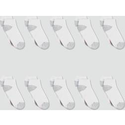 Hanes Value Low Cut Soft Moisture Wicking Socks - White