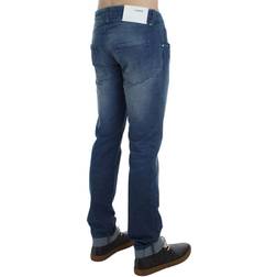 ACHT Blue Wash Denim Cotton Stretch Slim Fit Jeans