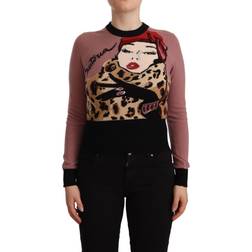 Dolce & Gabbana Pink Cashmere Crewneck Sartoria Pullover Sweater IT38