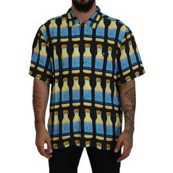 Dolce & Gabbana Multicolor Printed Viscose Casual Men's Shirt