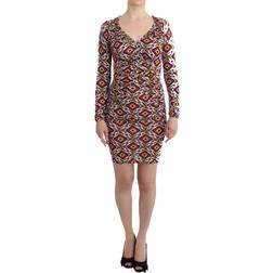 Gianfranco Ferre GF Ferre Multicolor Longsleeved Viscose Shift Dress IT40