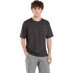 Arc'teryx Mens Black Heather Cormac Brand-print Woven T-shirt