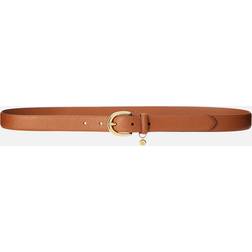 Lauren Ralph Lauren Charm Crosshatch Leather Belt - Brown