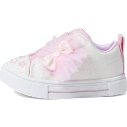 Skechers Kids Girls Toes Twinkle Sparks-Glitter Gems White/Pink, Toddler