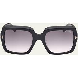 Tom Ford Damen FT1082 Kaya 66Y Sonnenbrillen Acetat - Rot Violett