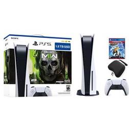 Sony PlayStation 5 Upgraded 1.8TB Disc Edition Call of Duty Modern Warfare II Bundle with Ratchet & Clank and Mytrix Controller Case