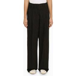 GOLDEN GOOSE Straight-leg pinstripe trousers GREY