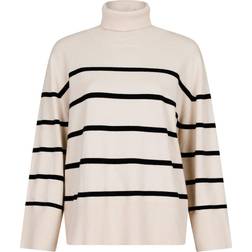 Neo Noir Ruby Stripe Knit Blouse - Sand