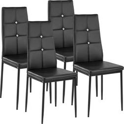 tectake Julien Cappuccino Black Silla de Cocina 97cm 4pcs