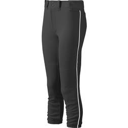 Mizuno Youth Belted Piped Softball Pant - Black/White (350963-9000)