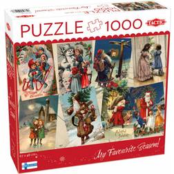 Tactic Pussel: Vintage Christmas Cards 1000 bitar