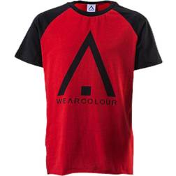 ColourWear Organic Rag Tee Youth Black/Red Unisex