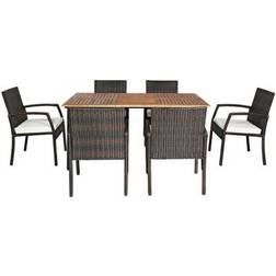 Goplus 7PCS Patio Dining Set