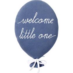 Nordic Coast Company Baby Dekokissen Ballon Blau Welcome Little One