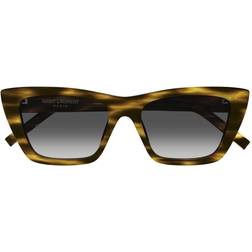 Saint Laurent Elegant Hawaiiansk Palme Solbriller - Brun