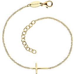 Engelsrufer Angel Whisperer Cross Bracelet - Gold