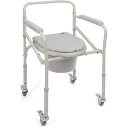 TIMAGO Basic foldbar toiletstol / bækkenstol med hjul - TGR-R KT 023C